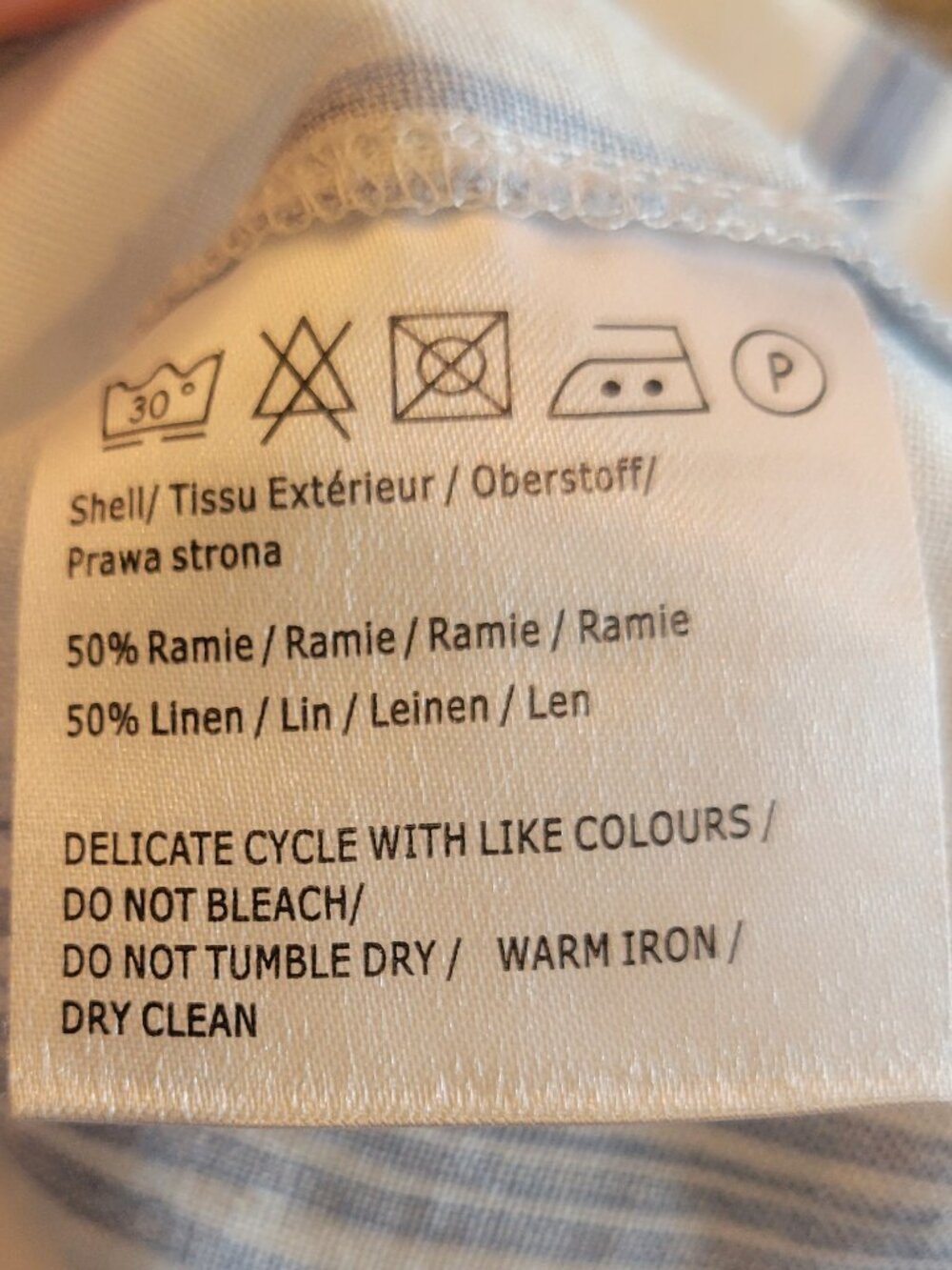 MALVIN Hamburg Germany Blue White Striped Linen Ramie Sleeveless Dress US 8 - Picture 3 of 5